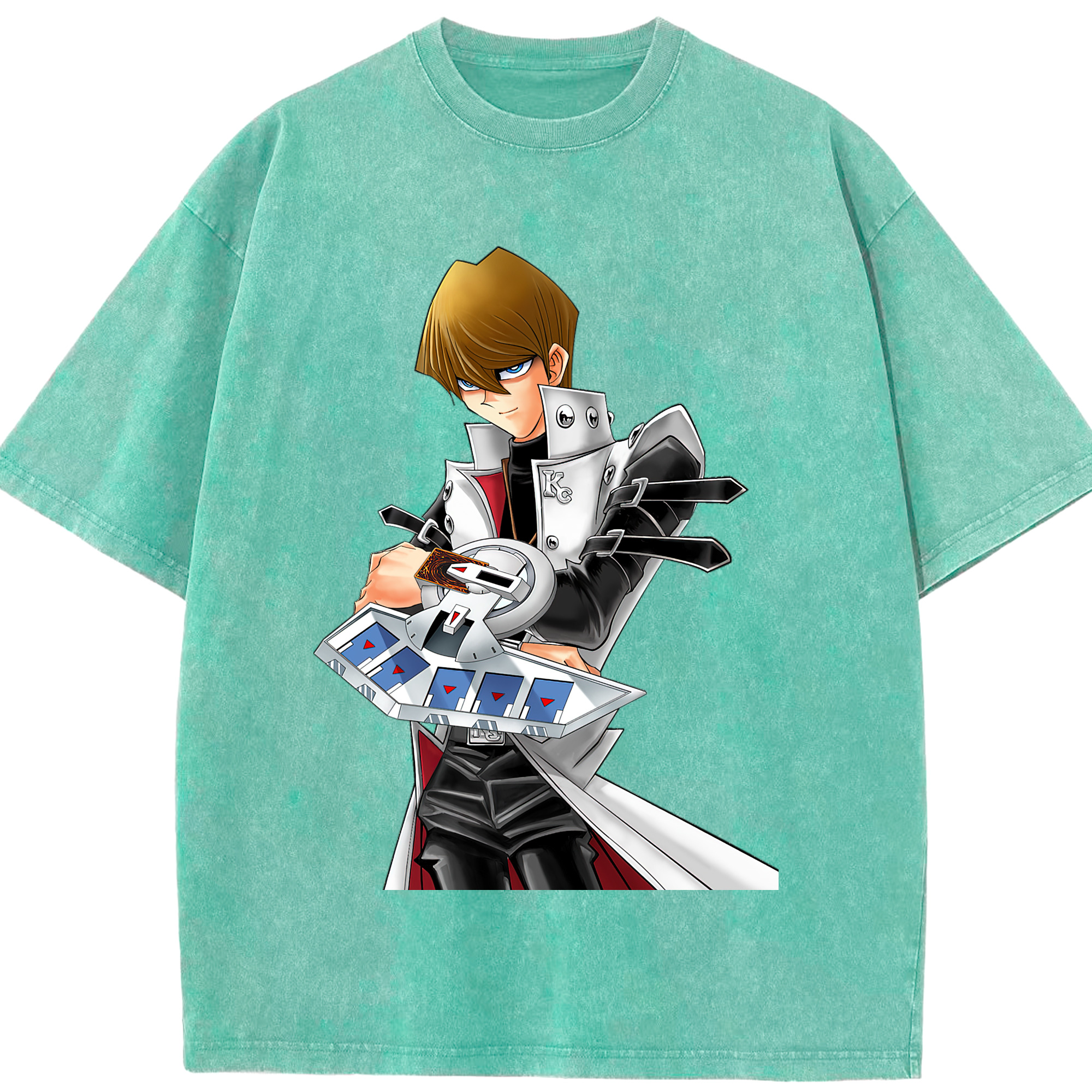 （画像用） 遊☆戯☆王 Yu-Gi-Oh! 綿100% ヴィンテージ風 半袖Tシャツ（フロントプリント）